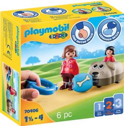 PLAYMOBIL 1-2-3 - WAGON CHIEN #70406